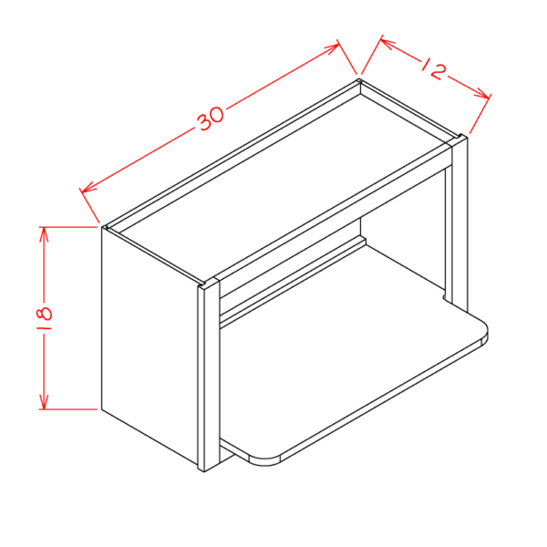 SG-WMS3018 Shaker Grey Wall Cabinets