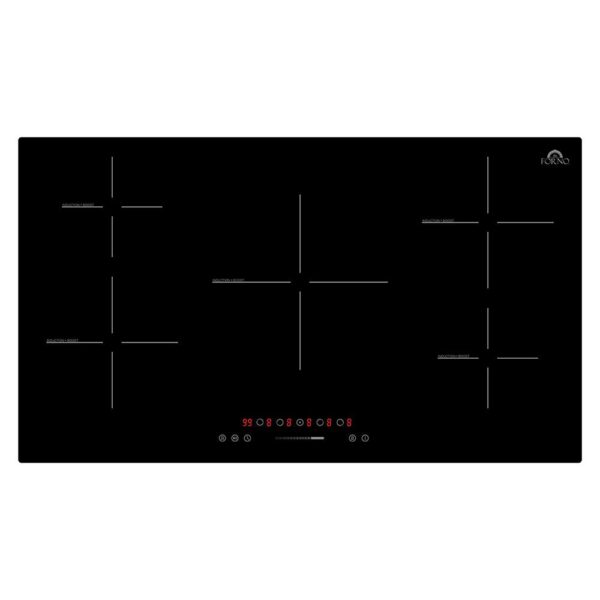 Forno Parco 36-Inch Induction Cooktop, 5 Zones, 10,200W Total Power, Touch Control, 9 Power Levels, Booster Function