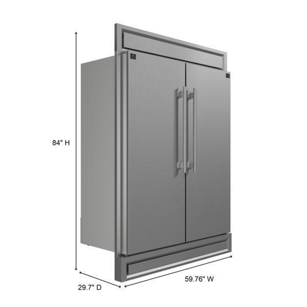 Forno Maderno 2-28-Inch Wide Convertible Refrigerator/Freezer, Decorative Trim, 27.2 cu.ft