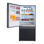 Forno Milano Espresso 31-Inch Black Bottom Freezer Refrigerator, 17.2 Cu. Ft., Energy-Efficient, No Frost, Built-In Ice Maker