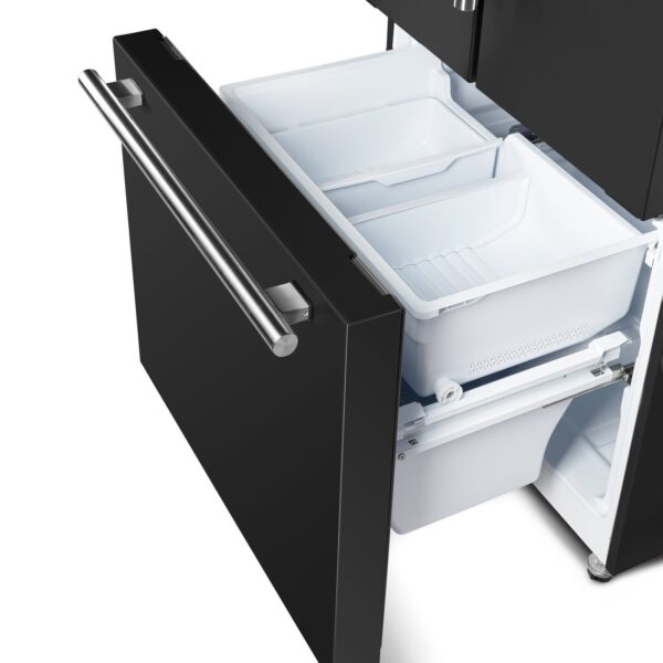 ProductForno Gallipoli Espresso 30-Inch Black French Door Refrigerator, Bottom Freezer, 17.5 Cu. Ft.