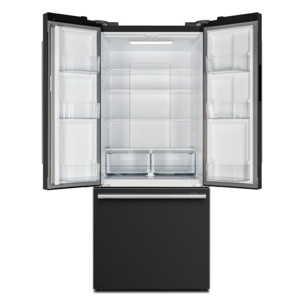 ProductForno Gallipoli Espresso 30-Inch Black French Door Refrigerator, Bottom Freezer, 17.5 Cu. Ft.