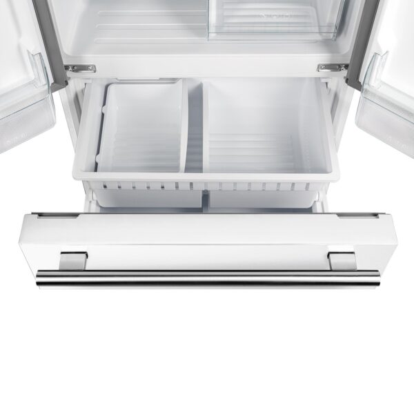 Forno Gallipoli Espresso 30-Inch White French Door Refrigerator, Bottom Freezer, 17.5 Cu. Ft.