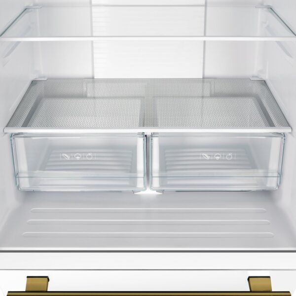 Forno Gallipoli Espresso 30-Inch White French Door Refrigerator, Bottom Freezer, 17.5 Cu. Ft.