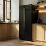Forno Salerno Espresso 33-Inch Black Side-by-Side Refrigerator, 15.6 Cu. Ft