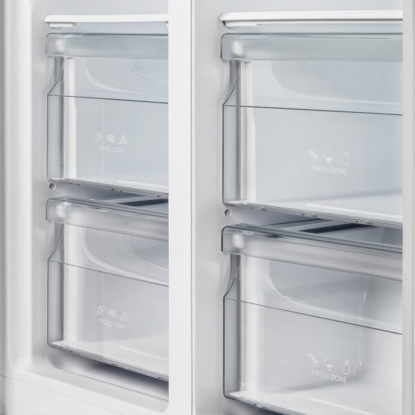 Forno Salerno Espresso 33-Inch White Side-by-Side Refrigerator, 15.6 Cu. Ft.