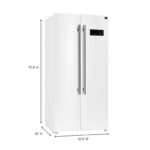 Forno Salerno Espresso 33-Inch White Side-by-Side Refrigerator, 15.6 Cu. Ft.