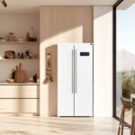 Forno Salerno Espresso 33-Inch White Side-by-Side Refrigerator, 15.6 Cu. Ft.