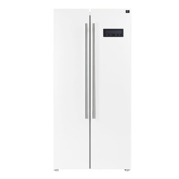 Forno Salerno Espresso 33-Inch White Side-by-Side Refrigerator, 15.6 Cu. Ft.