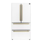 Forno Moena Espresso 36-Inch White French Door Refrigerator, 19.2 Cu. Ft., Frost-Free, Automatic Ice Maker, ENERGY STAR Certified