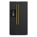 Forno Salerno Espresso 36-Inch Black Side-by-Side Refrigerator, 20 Cu. Ft., Frost-Free, Ice & Water Dispenser, ENERGY STAR Certified
