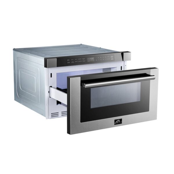 Forno Capoliveri 24-Inch Microwave Drawer, Stainless Steel, 1.2 cu.ft