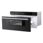 Forno Capoliveri Espresso 30-Inch Microwave Drawer, Black, 1.2 cu.ft, 900 Watts, Built-In, Touch Control LCD Display, Auto-Touch Open/Close, 11 Power Levels, Sensor Cooking
