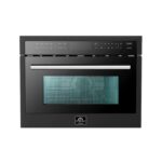 Forno Oliena Espresso Black 24-Inch Built-In Microwave and Convection Oven Combo, 1.6 cu.ft