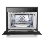 Forno Oliena Espresso Black 24-Inch Built-In Microwave and Convection Oven Combo, 1.6 cu.ft