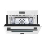 Forno Oliena Espresso White 24-Inch Built-In Microwave and Convection Oven Combo, 1.6 cu.ft