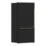 Forno Milano 2-Piece 62-Inch Freestanding Dual Bottom Freezer Refrigerator in Black – 34.4 cu.ft, Touch Control, Ice Maker