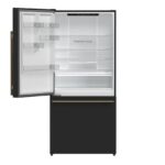 Forno Milano 2-Piece 62-Inch Freestanding Dual Bottom Freezer Refrigerator in Black – 34.4 cu.ft, Touch Control, Ice Maker