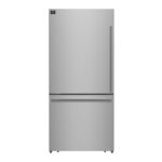 Forno Milano Espresso 31-Inch Stainless Steel Bottom Freezer Refrigerator, 17.2 cu.ft., Built-In Ice Maker, ENERGY STAR
