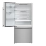 Forno Milano Espresso 31-Inch Stainless Steel Bottom Freezer Refrigerator, 17.2 cu.ft., Built-In Ice Maker, ENERGY STAR