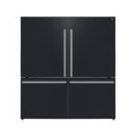 Forno Milano 2-Piece 62-Inch Freestanding Dual Bottom Freezer Refrigerator in Black – 34.4 cu.ft, Touch Control, Ice Maker