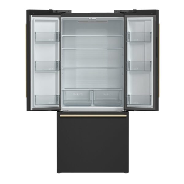 ProductForno Gallipoli Espresso 30-Inch Black French Door Refrigerator, Bottom Freezer, 17.5 Cu. Ft.