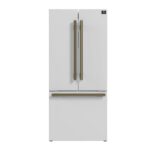 Forno Gallipoli Espresso 30-Inch White French Door Refrigerator, Bottom Freezer, 17.5 Cu. Ft.