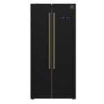 Forno Salerno Espresso 33-Inch Black Side-by-Side Refrigerator, 15.6 Cu. Ft