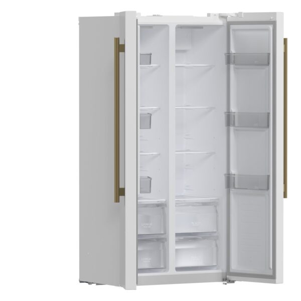 Forno Salerno Espresso 33-Inch White Side-by-Side Refrigerator, 15.6 Cu. Ft.