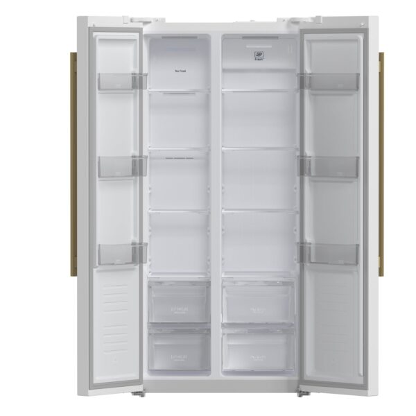 Forno Salerno Espresso 33-Inch White Side-by-Side Refrigerator, 15.6 Cu. Ft.