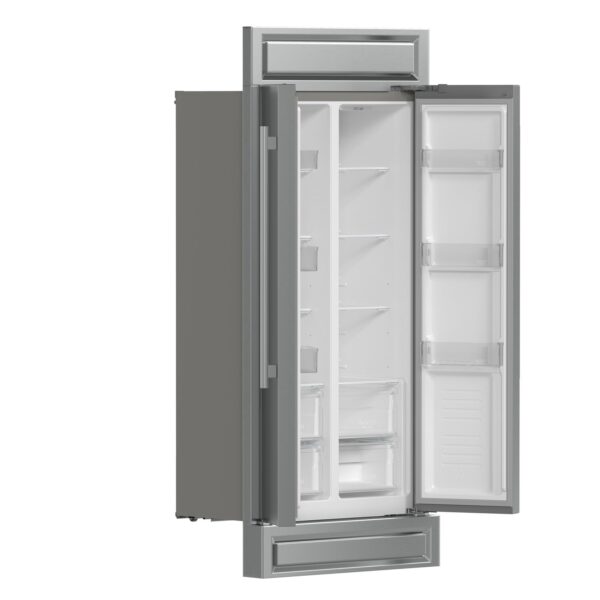 Forno Salerno 37-Inch Built-In Stainless Steel Refrigerator, 15.6 cu.ft, Modern Decorative Grill