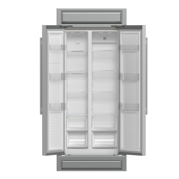 Forno Salerno 37-Inch Built-In Stainless Steel Refrigerator, 15.6 cu.ft, Modern Decorative Grill