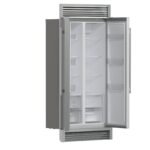 Forno Salerno 37-Inch Built-In Stainless Steel Refrigerator, 15.6 cu.ft, Decorative Grill, ENERGY STAR Certified