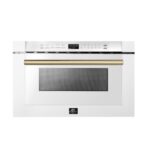 Forno Capoliveri Espresso 24-Inch Microwave Drawer, White, 1.2 cu.ft, 900 Watts, Built-In, Touch Control LCD Display, Auto-Touch Open/Close, 11 Power Levels, Sensor Cooking