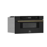 Forno Capoliveri Espresso 30-Inch Microwave Drawer, Black, 1.2 cu.ft, 900 Watts, Built-In, Touch Control LCD Display, Auto-Touch Open/Close, 11 Power Levels, Sensor Cooking