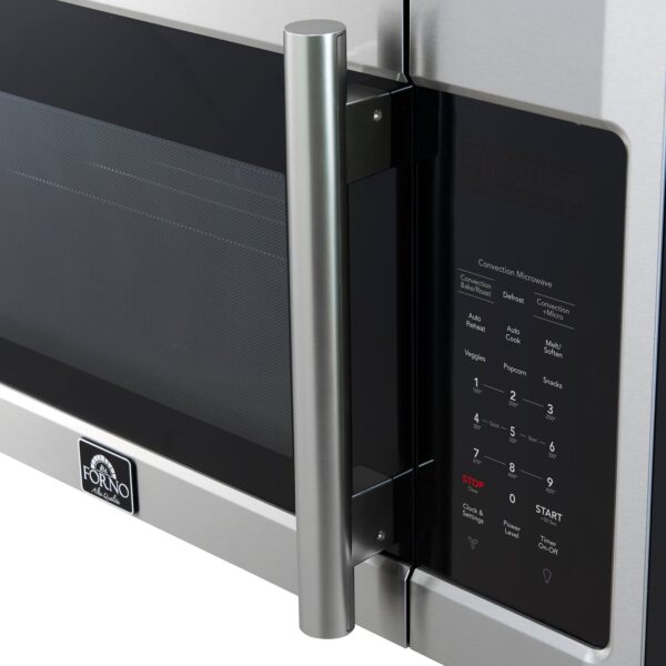 Forno Fornace 30-Inch Over the Range Convection Microwave, Stainless Steel – 1.5 cu.ft, 300 CFM Vent, Touch Control, LED Light