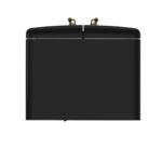 Forno Luigi 33-Inch French Door Refrigerator, 18 cu.ft, Black Finish, Antique Brass Handles, ENERGY STAR Certified
