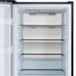 Forno Maderno 28-Inch Convertible Upright Freezer/Refrigerator in Black with Antique Brass Handle, 13.6 cu.ft., Left Swing