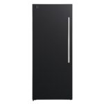 Forno Maderno 28-Inch Convertible Upright Freezer/Refrigerator in Black with Antique Brass Handle, 13.6 cu.ft., Left Swing