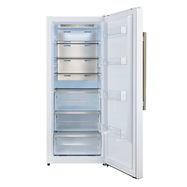 Forno Maderno 2-28-Inch Wide Convertible Refrigerator/Freezer in White, Decorative Trim, 27.2 cu.ft