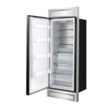 Forno Maderno 28-Inch Built-In Convertible Refrigerator in Black with Antique Brass, 13.6 cu.ft
