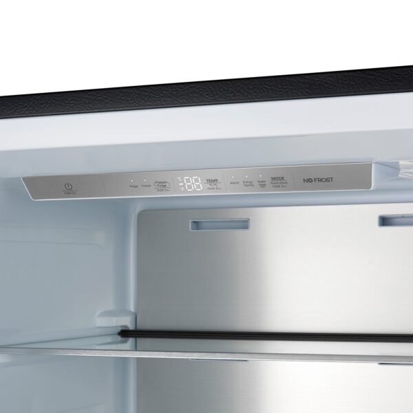 Forno Maderno 28-Inch Convertible Upright Freezer/Refrigerator in Black with Antique Brass Handle, 13.6 cu.ft., Left Swing