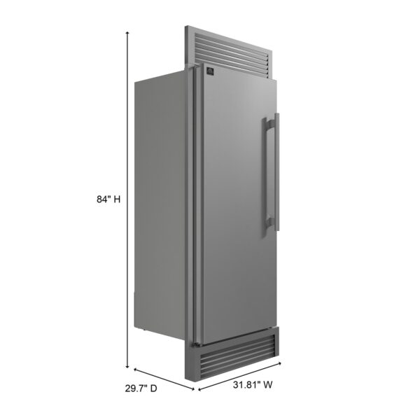 Forno Maderno 28" Built-In Convertible Refrigerator, 13.6 cu.ft. Left Swing with Decorative Grill - 32" Wide