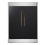 Forno Maderno 2-28-Inch Wide Convertible Refrigerator/Freezer in Black, Decorative Trim, 27.2 cu.ft