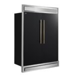 Forno Maderno 2-28-Inch Wide Convertible Refrigerator/Freezer in Black, Decorative Trim, 27.2 cu.ft