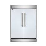 Forno Maderno 2-28-Inch Wide Convertible Refrigerator/Freezer in White, Decorative Trim, 27.2 cu.ft