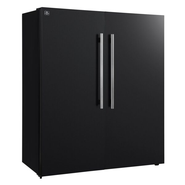Forno Maderno 2-28-Inch Wide Convertible Refrigerator/Freezer in Black, Decorative Trim, 27.2 cu.ft