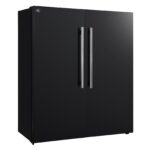 Forno Maderno 2-28-Inch Wide Convertible Refrigerator/Freezer in Black, Decorative Trim Grill, 27.2 cu.ft
