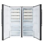 Forno Maderno 2-28-Inch Wide Convertible Refrigerator/Freezer in Black, Decorative Trim, 27.2 cu.ft