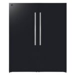 Forno Maderno 2-28-Inch Wide Convertible Refrigerator/Freezer in Black, Decorative Trim Grill, 27.2 cu.ft